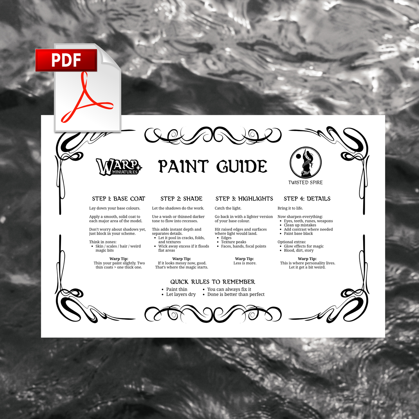 Paint Guide Mat (Free)